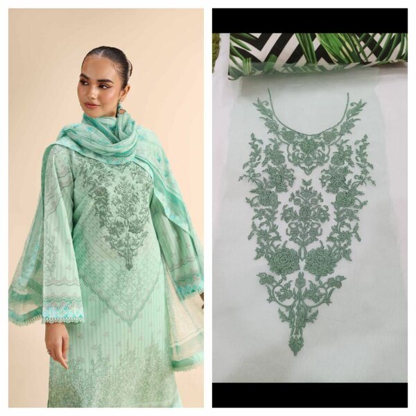 Green neckline