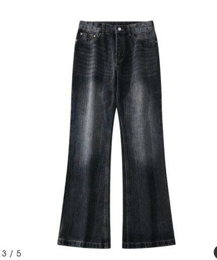 Jeans évasés délavés femme