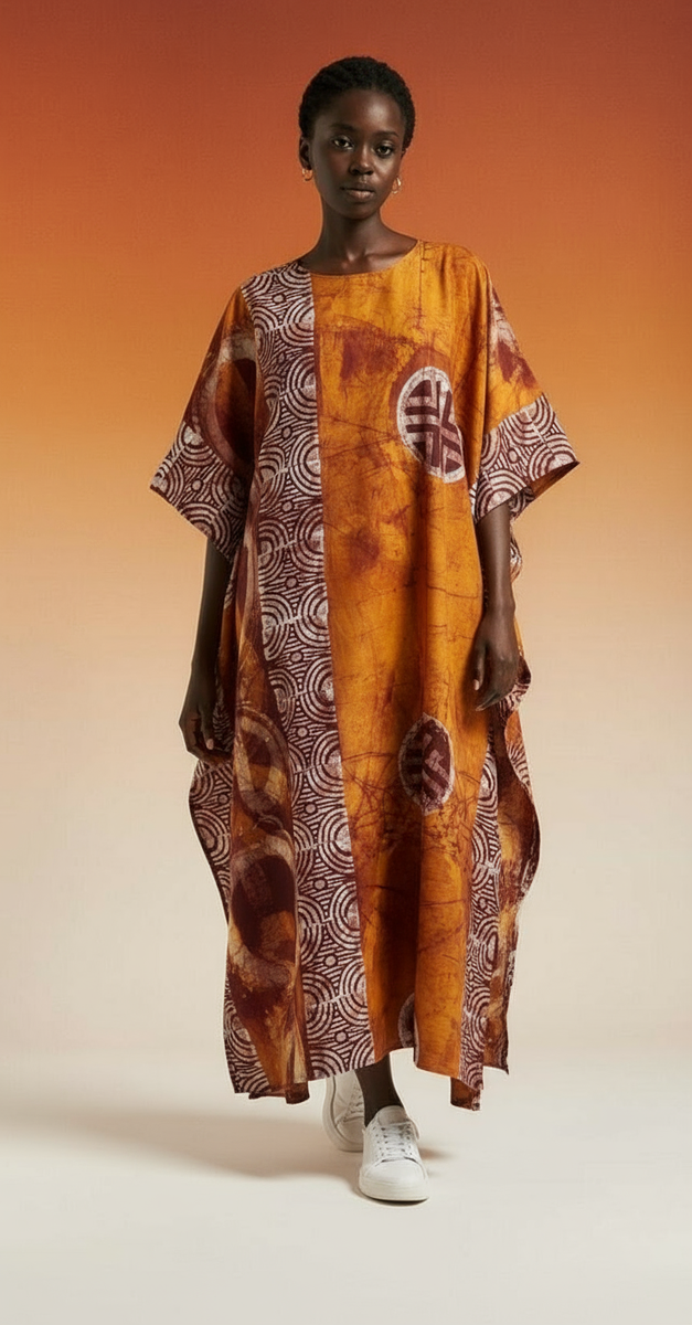 Robe colorée en coton