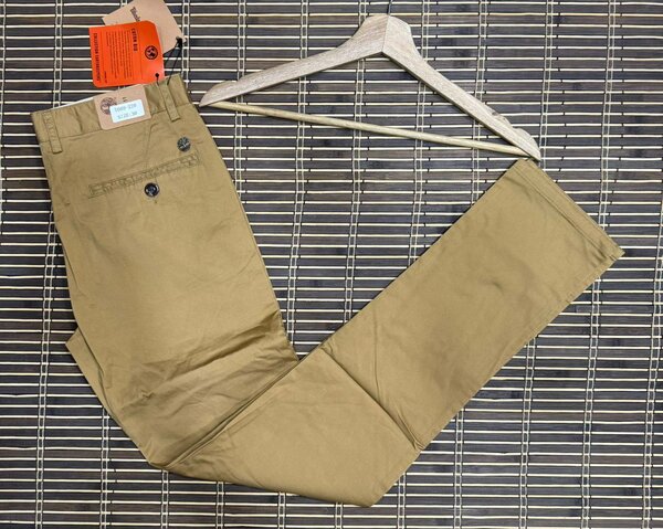 Pantalon Chino Homme Beige Élégant