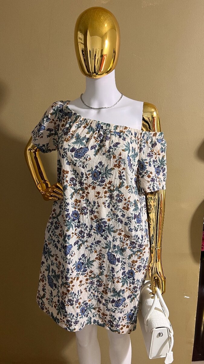 Robe Épaules Dénudées Imprimée