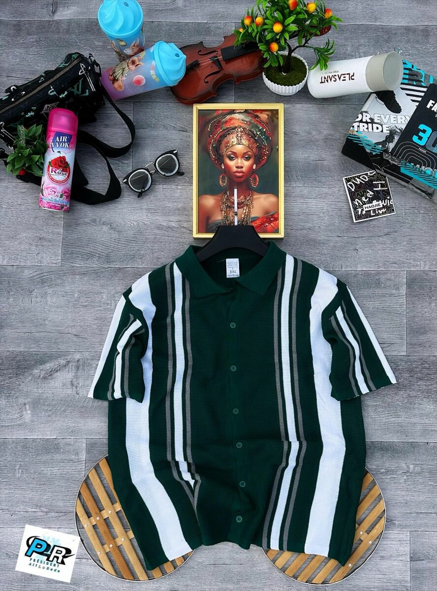 Chemise à rayures tendance