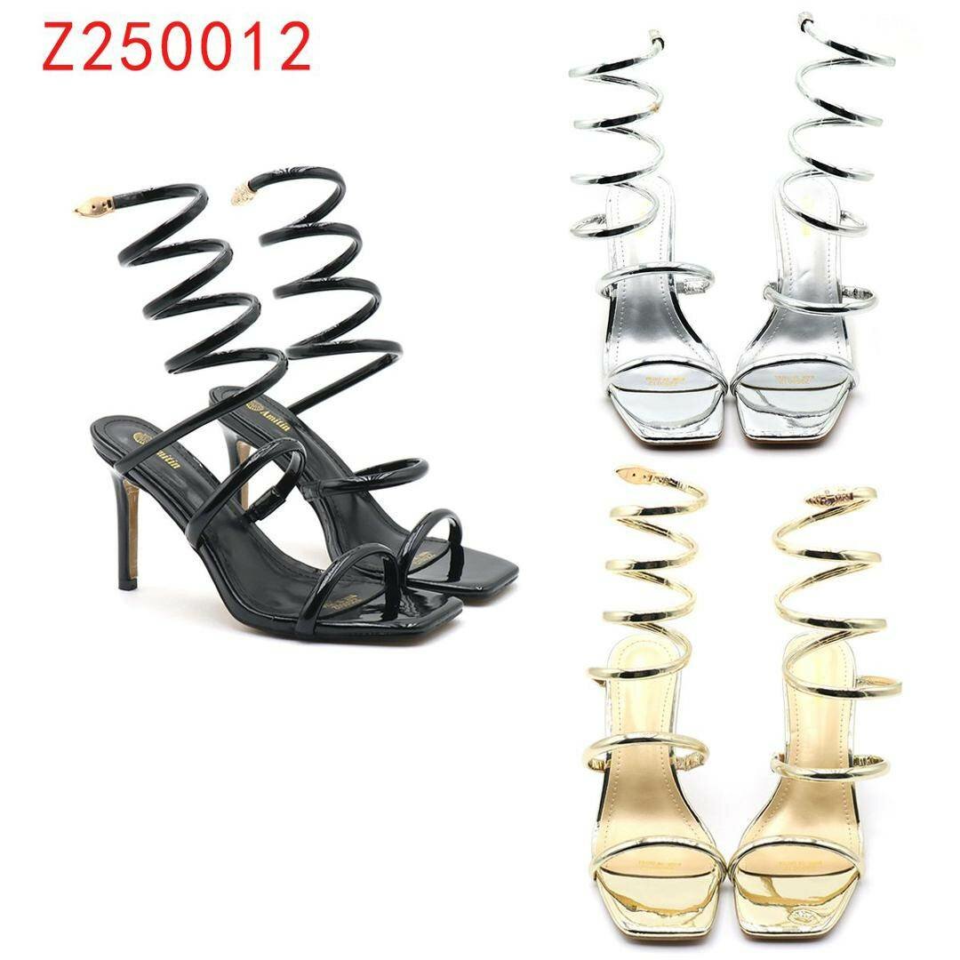 Sandales à talons spirales