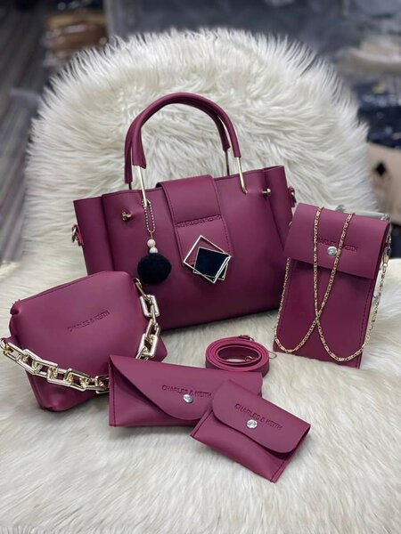 Royal Star (Mehroon)  5-in-1 Handbag Set