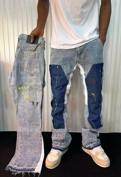 Jean patchwork moderne tendance