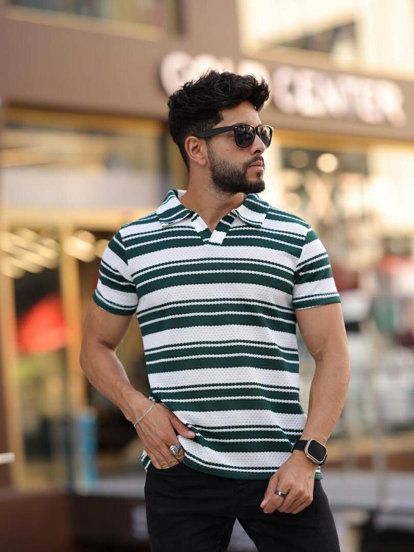 Polo rayé pour hommes