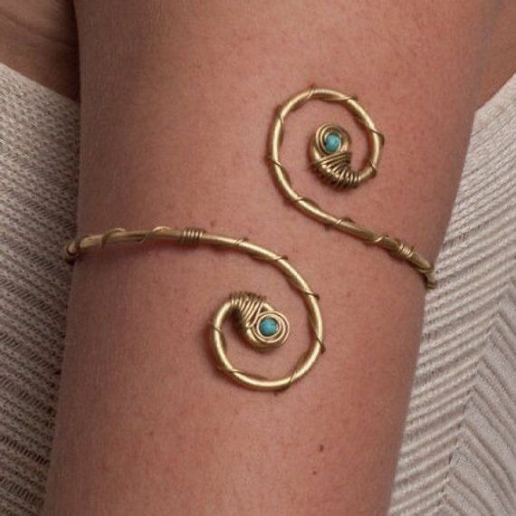 Bracelet serpent doré artisanal