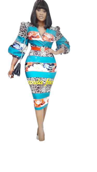 Robe imprimée chic et colorée
