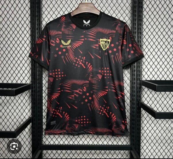 Maillot de Football Noir et Rouge
