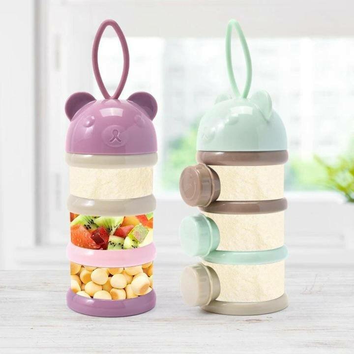 3-Layer Portable Milk Powder Storage Box  Compact & Eco-Fri
