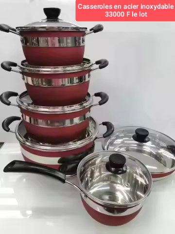Casseroles en acier inoxydable