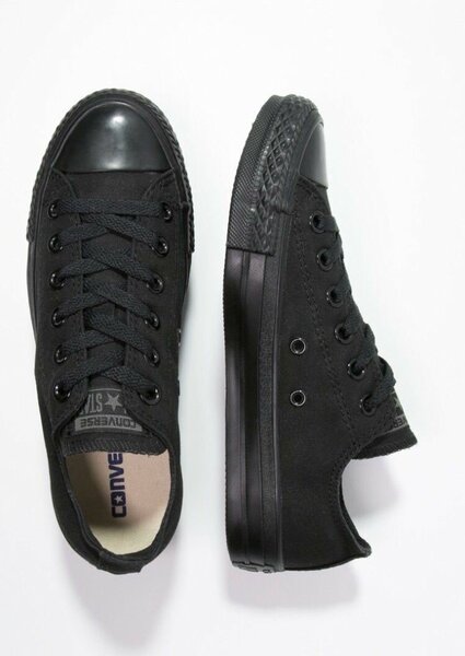 Baskets noires en toile unisexes