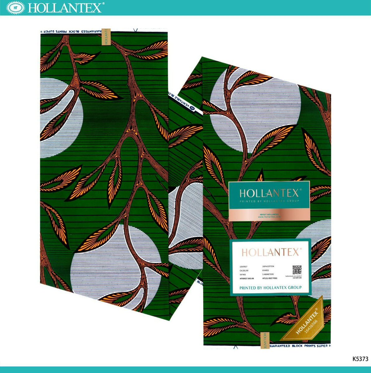 Tissu imprimé Hollantex vert