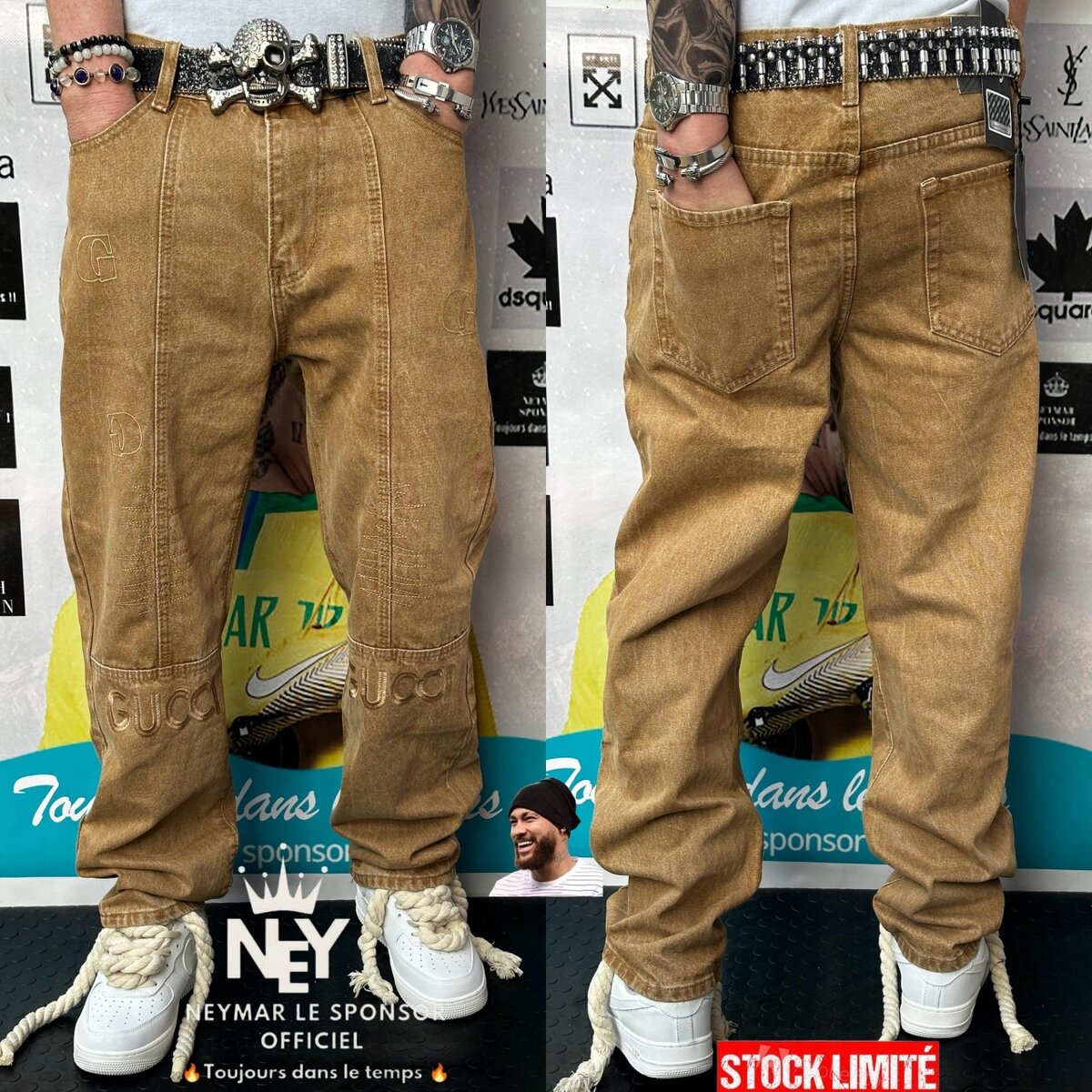 Jeans décontractés imprimés tendance