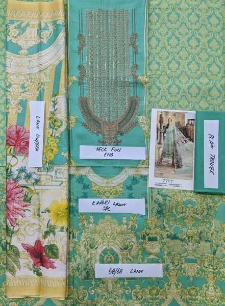 Printed lawn suit