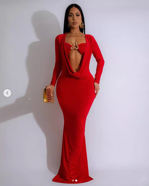 red dress