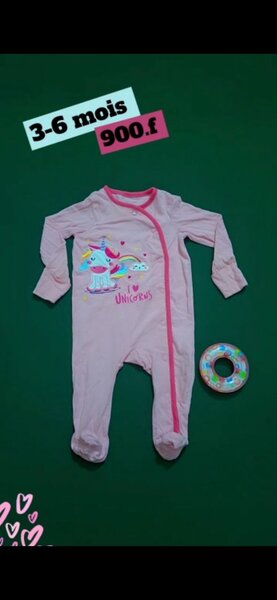 Grenouillère Bébé Licorne 3-6 Mois
