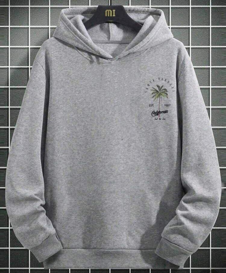 Sweat à capuche gris unisexe