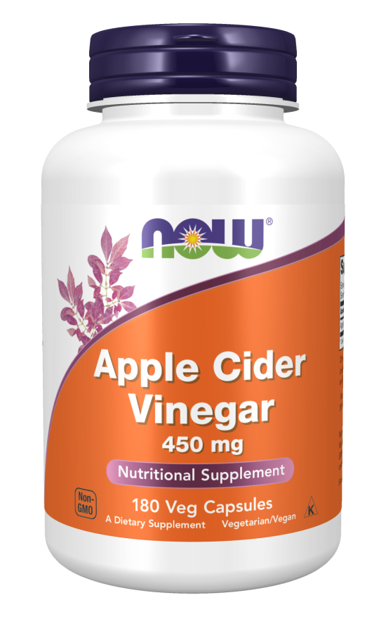 NOW APPLE CIDER VINEGAR 450MG 180,s