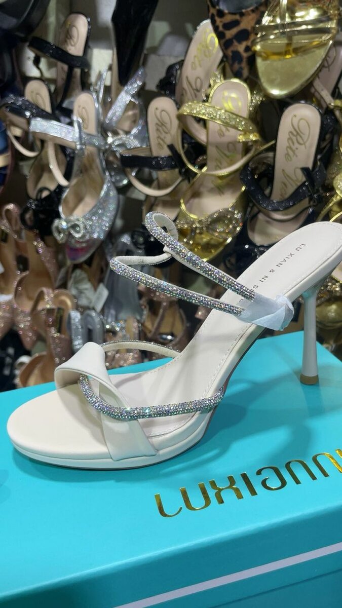 Sandales à Talons Strass Élégantes