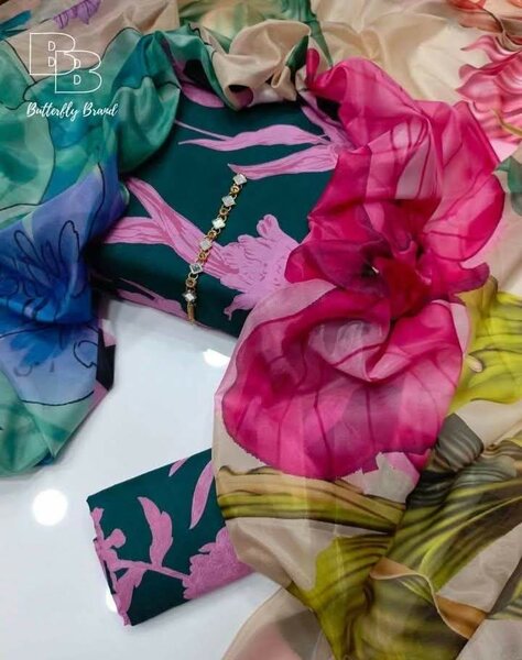 Printed lawn suit