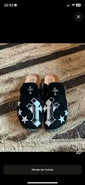 Mules en cuir étoilées