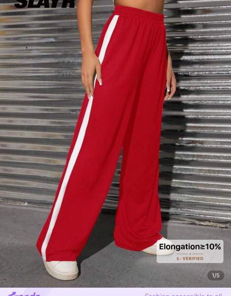 Pantalon large rouge