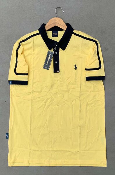 Polo jaune homme élégant