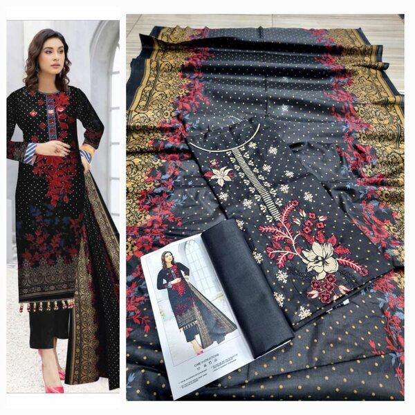 Printed lawn suit
