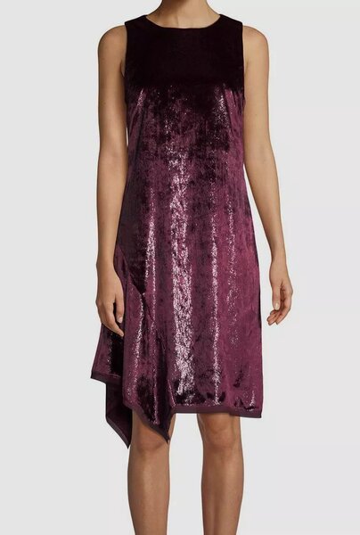 Ellie Tahari Serenity Velvet Metallic Dresa