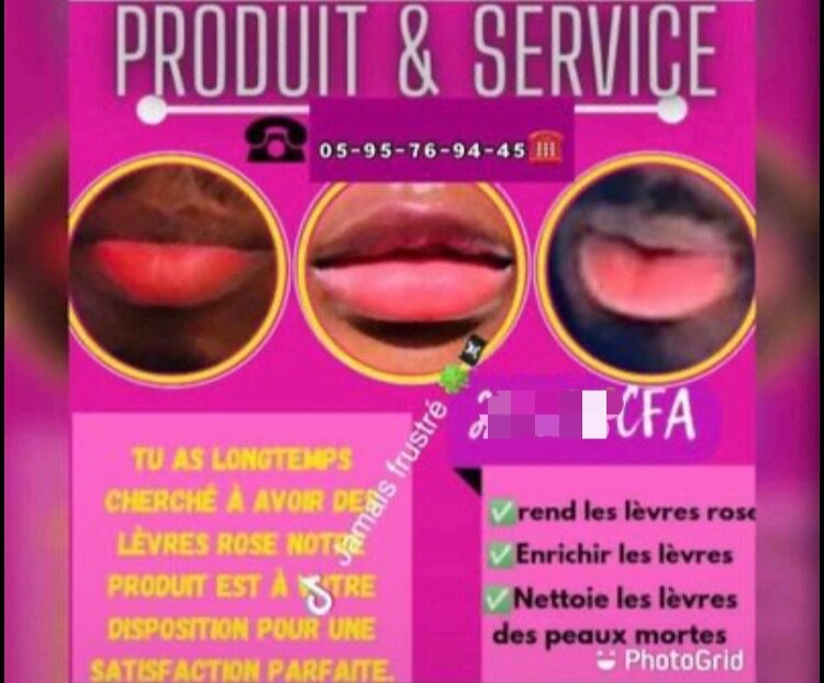 Produits de lèvres rose