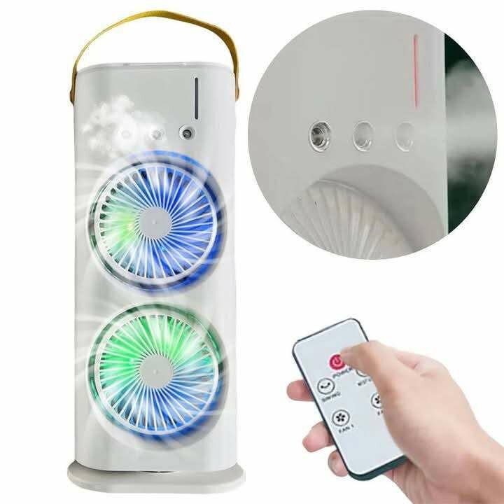 Ventilateur à double brumisation LED