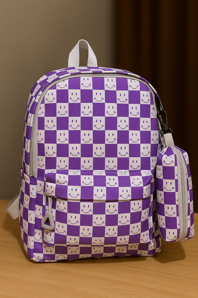 Sac à dos avec motifs sourires