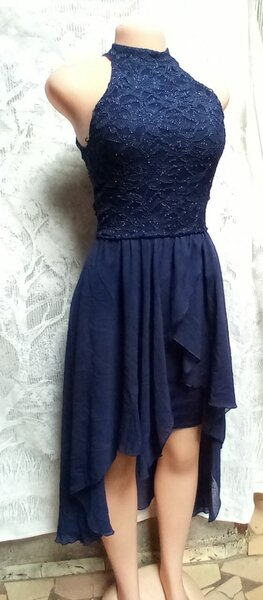 Robe de soirée bleu élégante