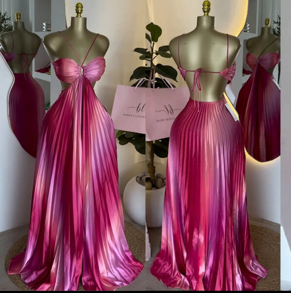 Robe Longue Elegante Rose