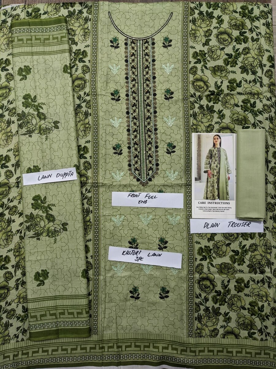 Printed lawn suit