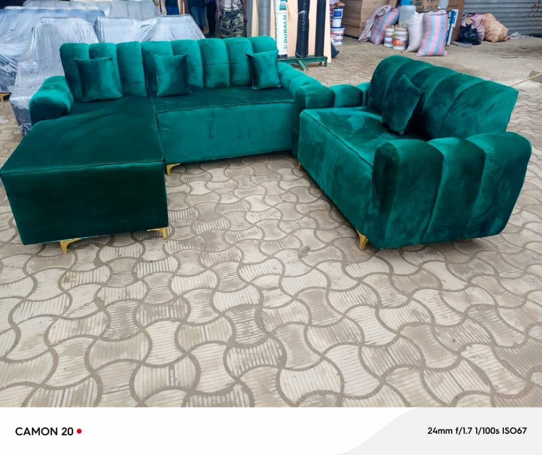 Canapé Modulable Vert Élégant