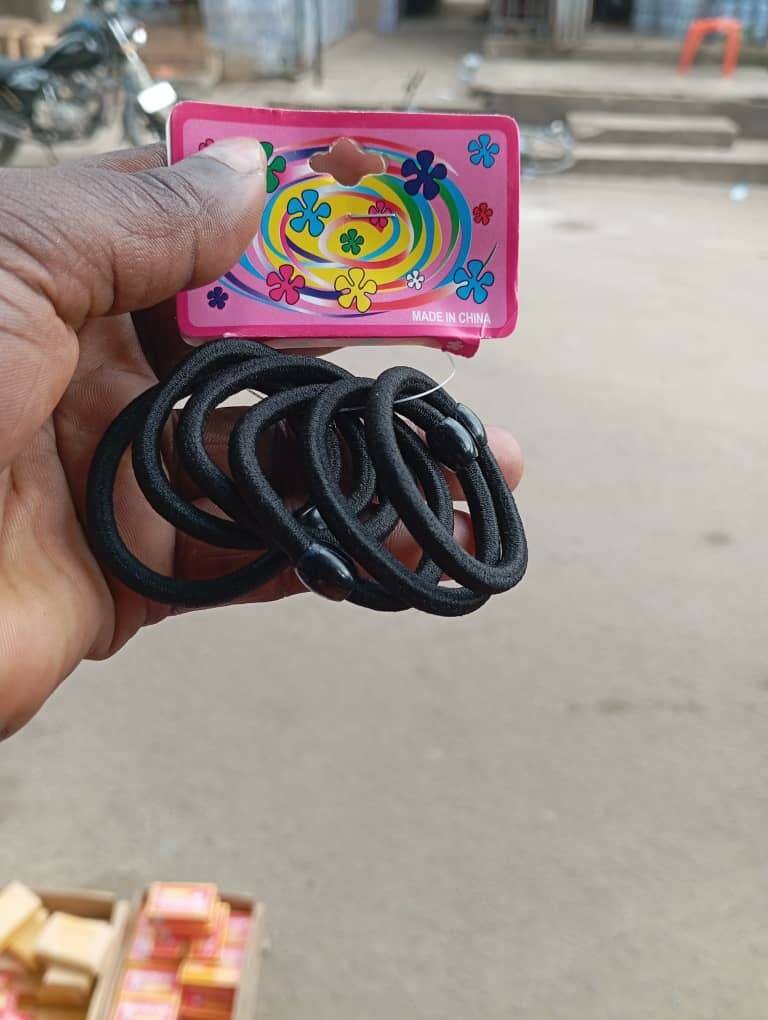Lot de 6 élastiques noirs