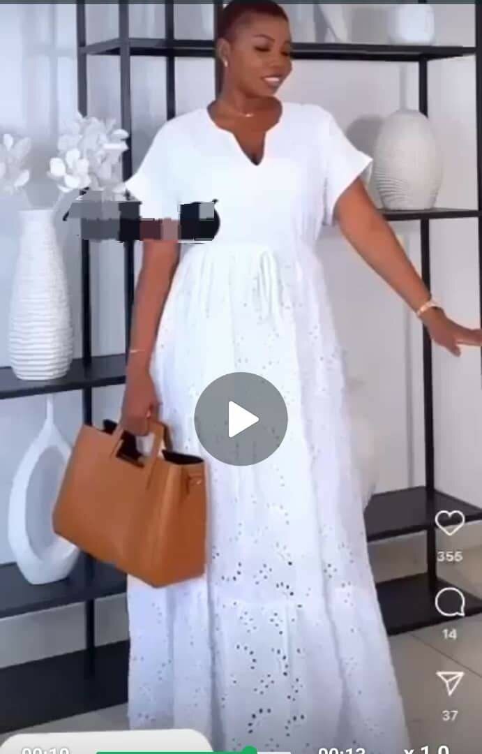 Robe longue blanche élégante