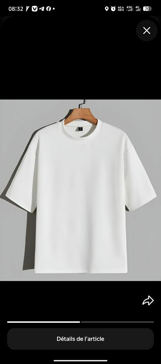 T-shirt blanc classique unisexe