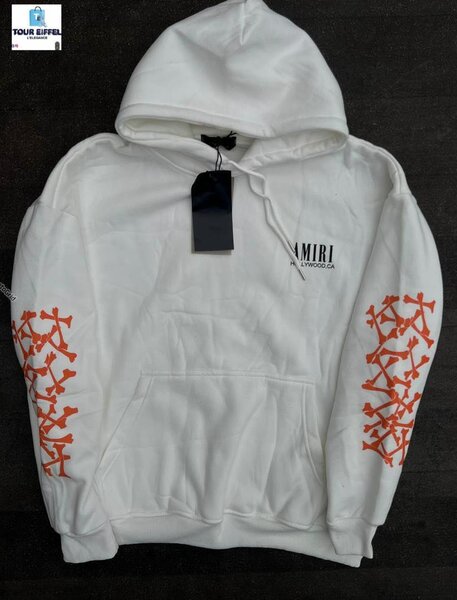 Sweat à capuche blanc style urbain