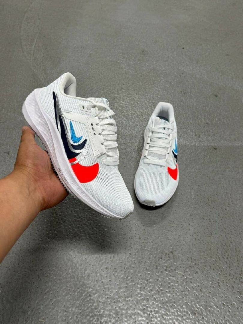 Baskets de course blanches unisexes