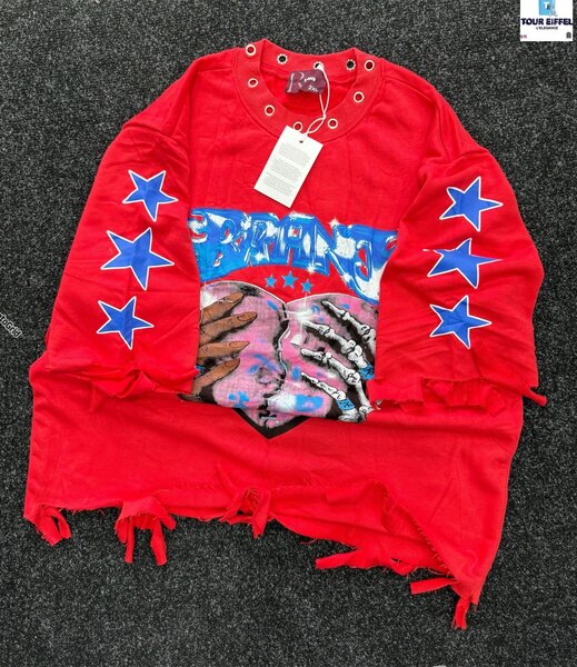 Sweatshirt rouge étoilée