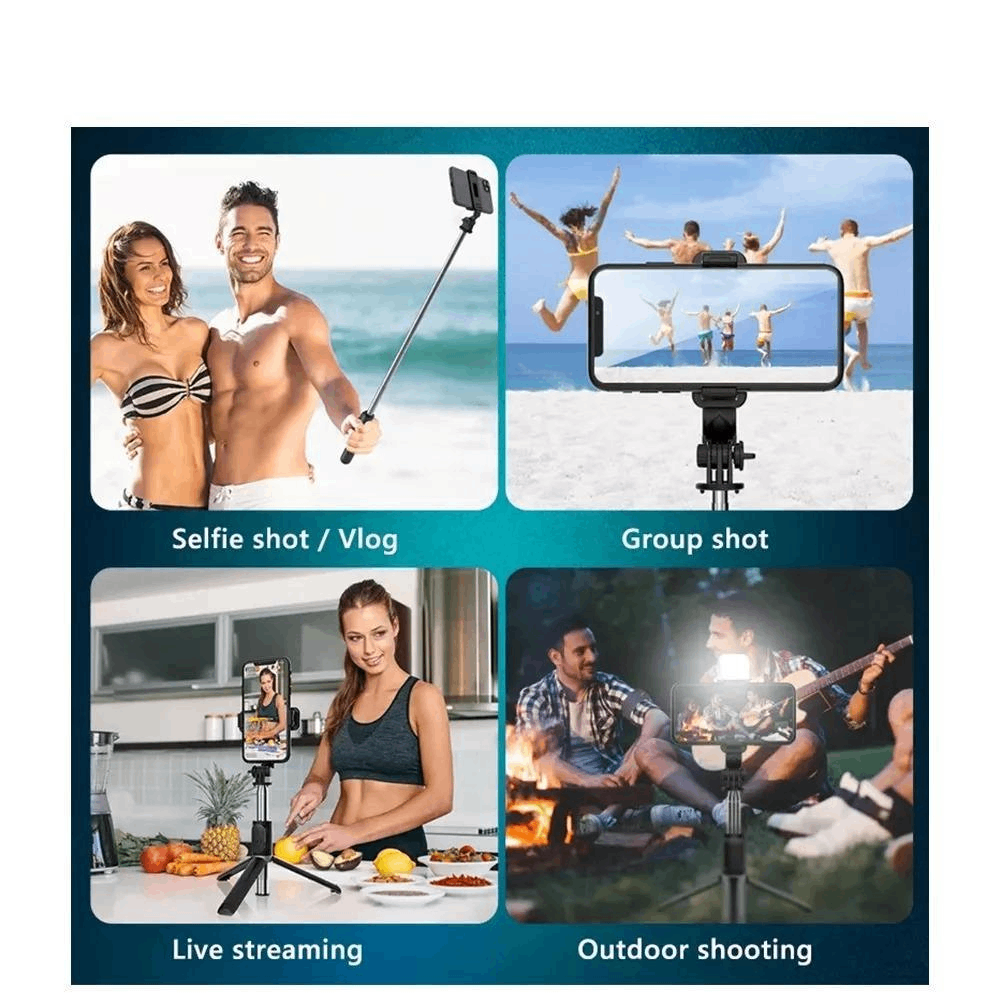 4 in 1 selfie stick tripod