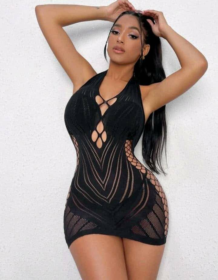 Robe moulante noire sexy