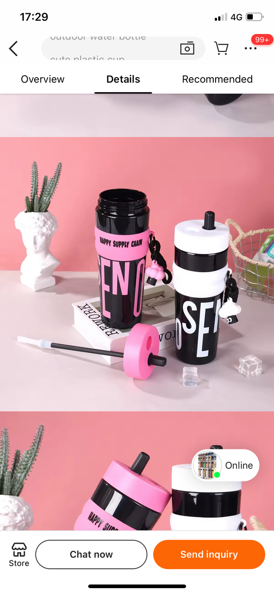 Bouteille d'eau tendance