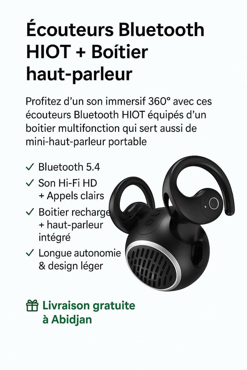 Écouteurs Bluetooth HIOT 360°