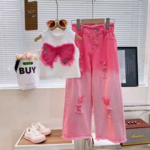 Ensemble enfant rose tendance