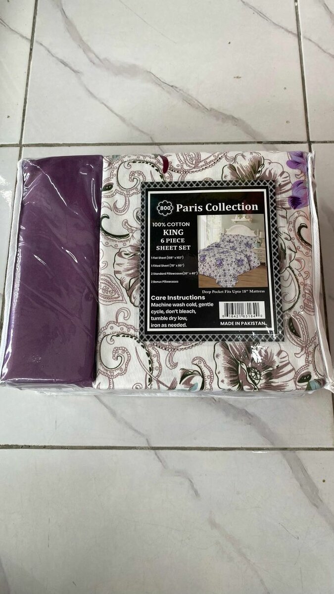 Parure de lit coton King 100%