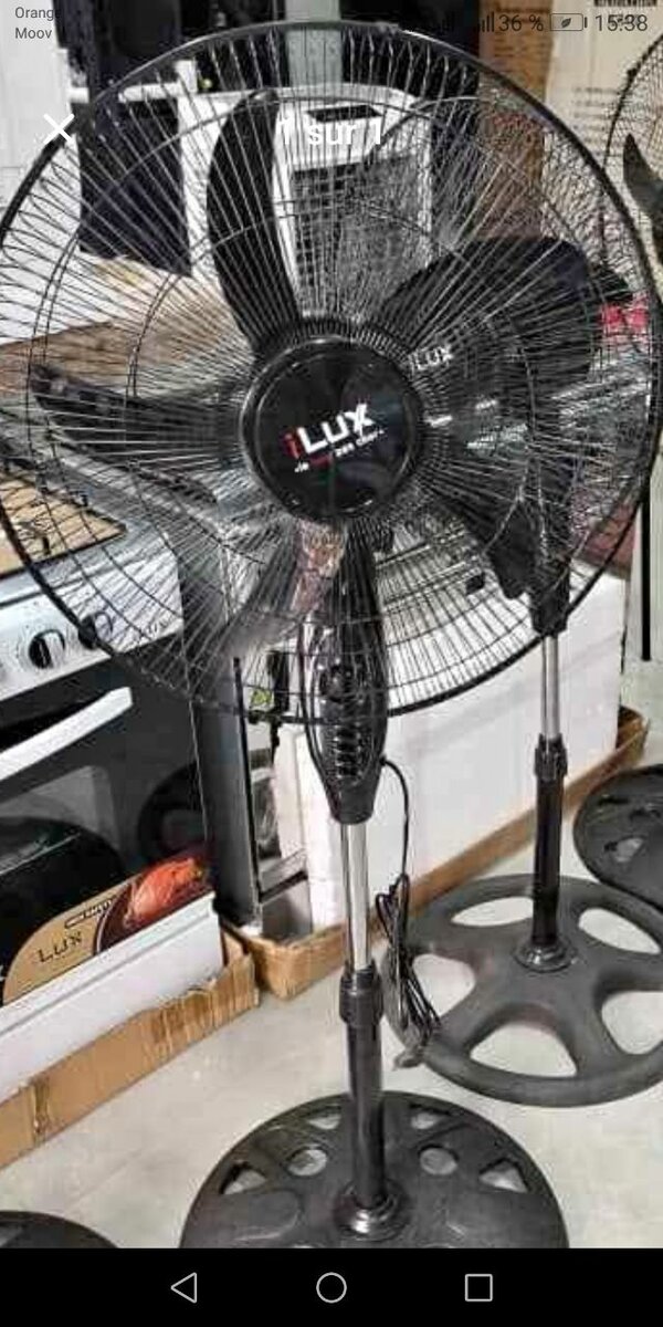 Ventilateur Ilux  18 pouce noir